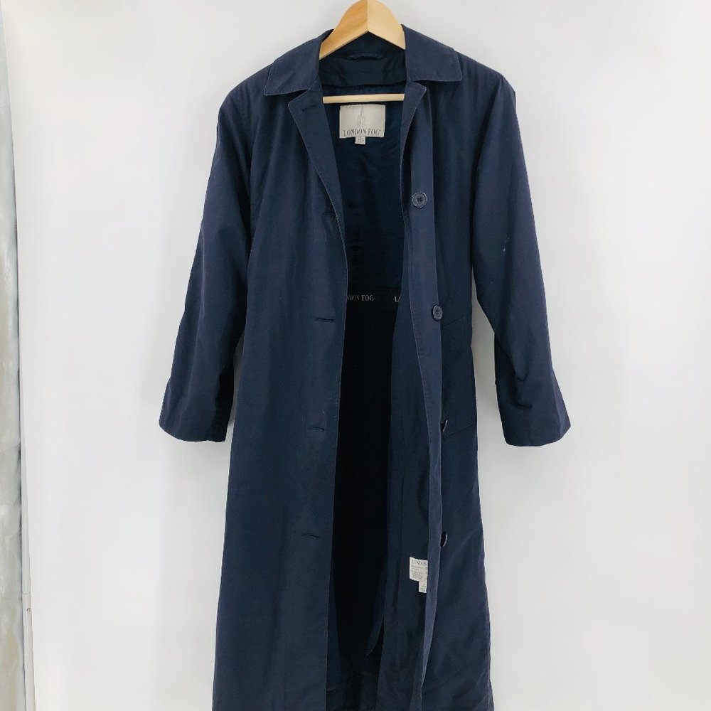 London Fog Petite Button Down Trench Coat - Picture 3 of 13